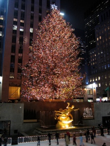 The Christmas Tree at Rockefeller Plaza. Photo courtesy of Flickr user andrew_d_miller.